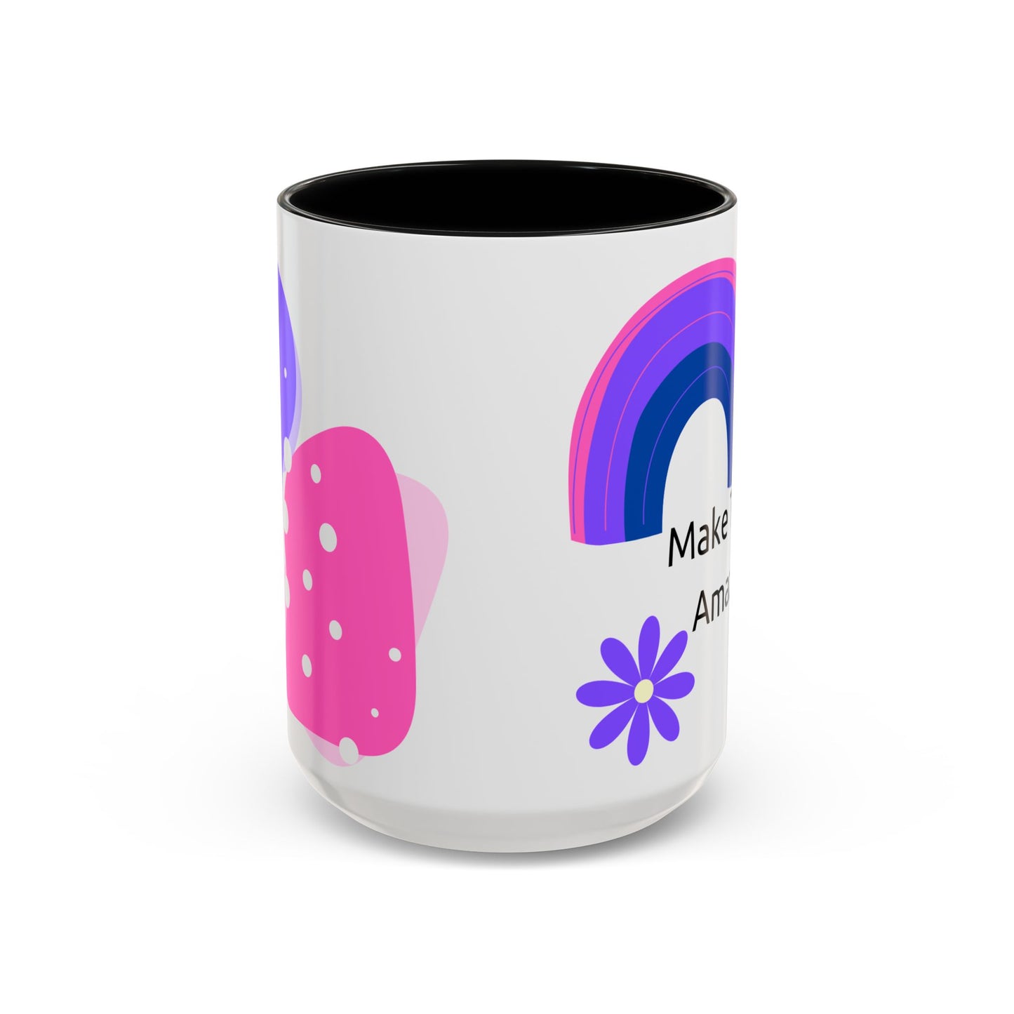 Coffee Mug - Colorful Botanical Abstract Artwork with Positive Morning Messages - 11oz, 15oz