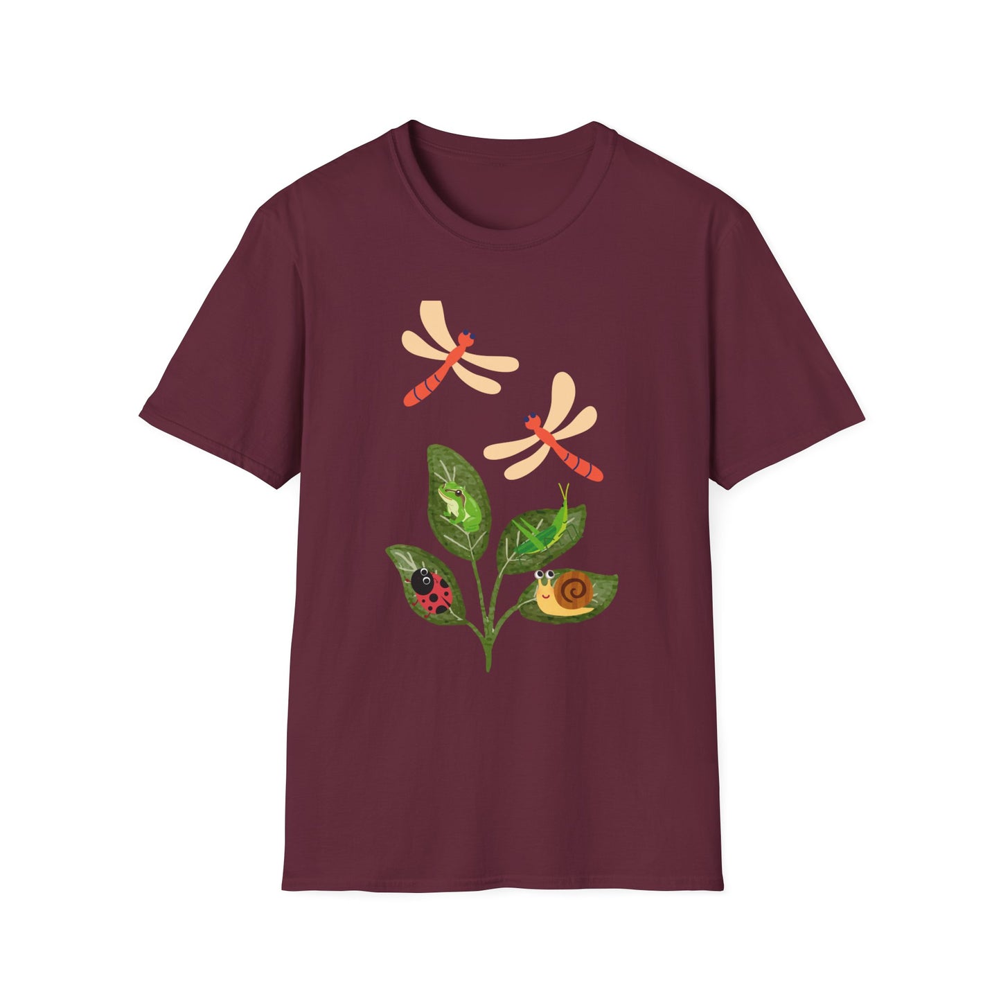 Nature-Inspired Unisex Softstyle T-Shirt, Perfect Gift for Nature Lovers, Summer Vibes, Eco-Friendly Fashion, Botanical Design