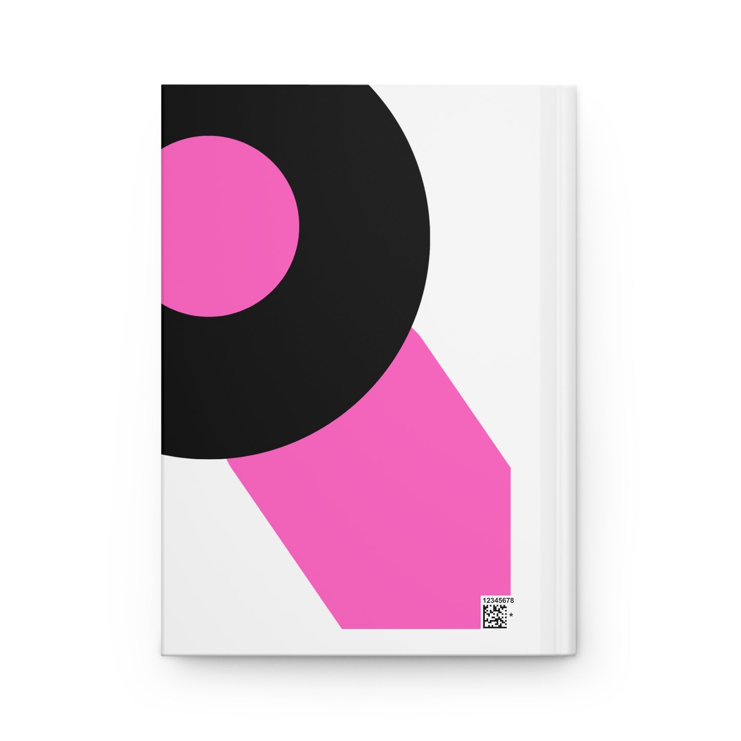 Minimalist Hardcover Journal with Bold Graphic Design - Modern Pink and Black