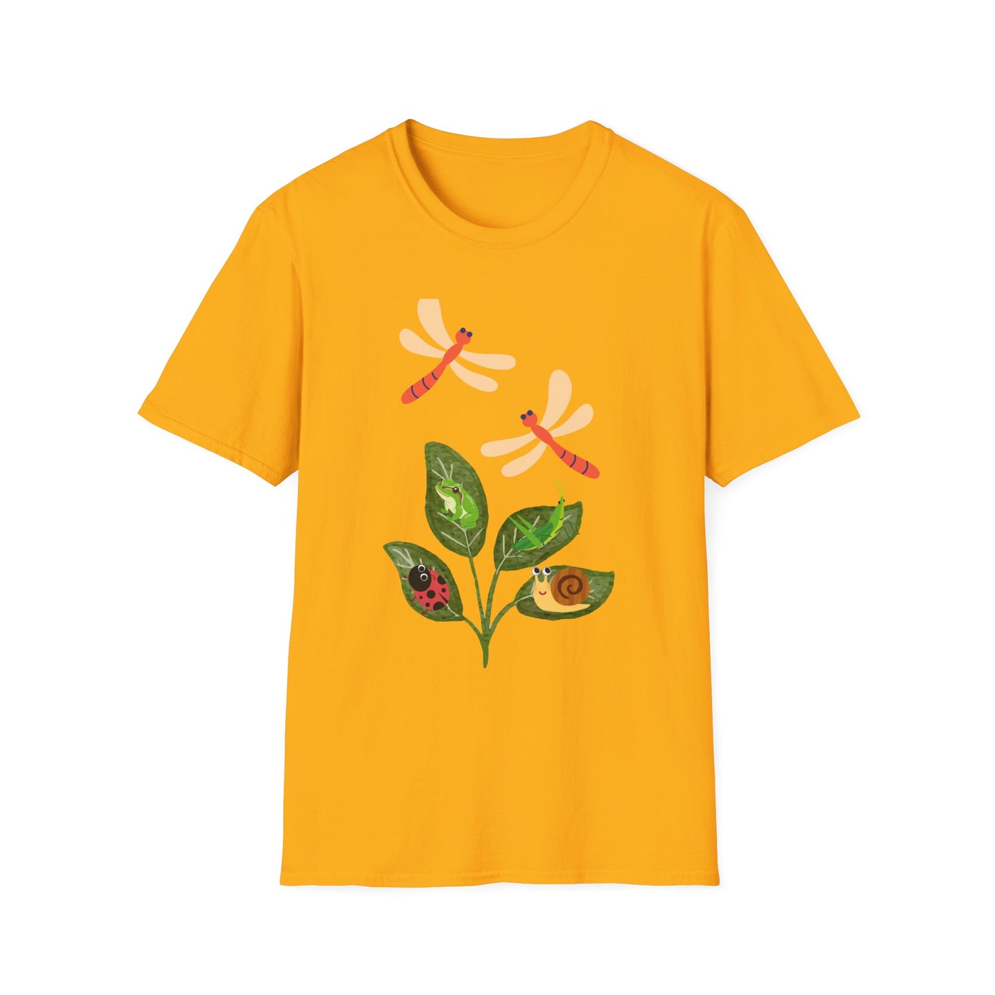 Nature-Inspired Unisex Softstyle T-Shirt, Perfect Gift for Nature Lovers, Summer Vibes, Eco-Friendly Fashion, Botanical Design