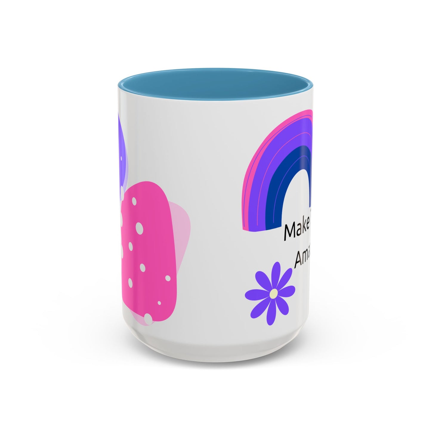Coffee Mug - Colorful Botanical Abstract Artwork with Positive Morning Messages - 11oz, 15oz