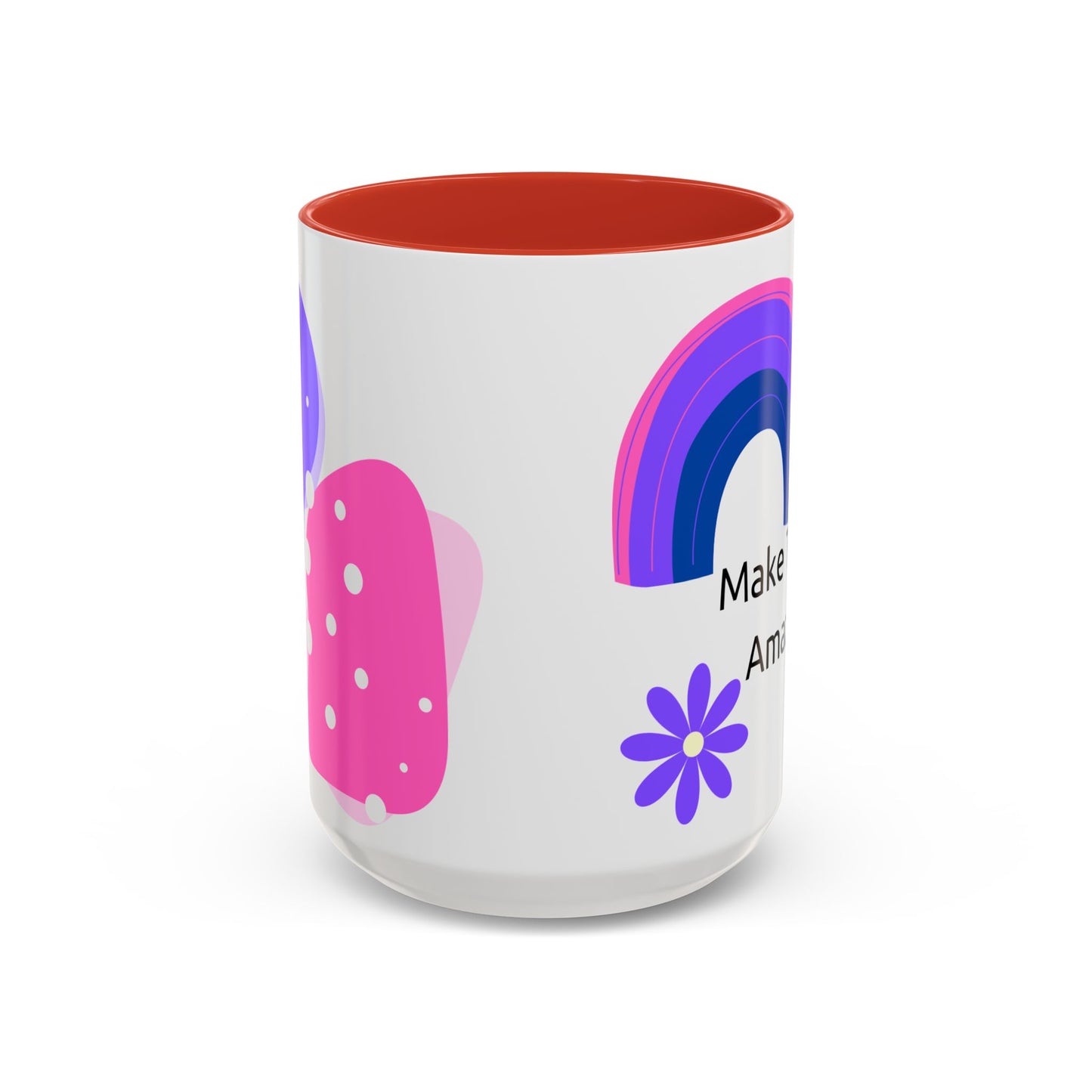 Coffee Mug - Colorful Botanical Abstract Artwork with Positive Morning Messages - 11oz, 15oz