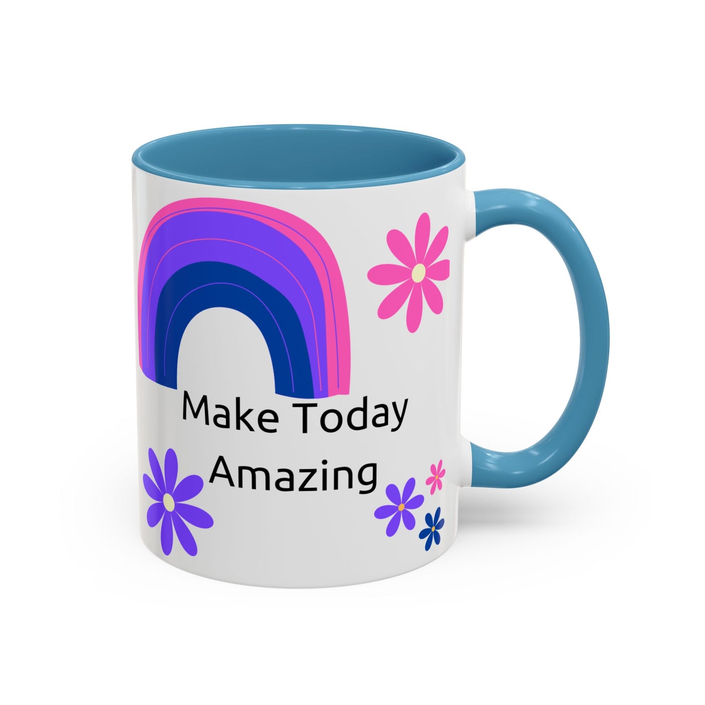 Coffee Mug - Colorful Botanical Abstract Artwork with Positive Morning Messages - 11oz, 15oz