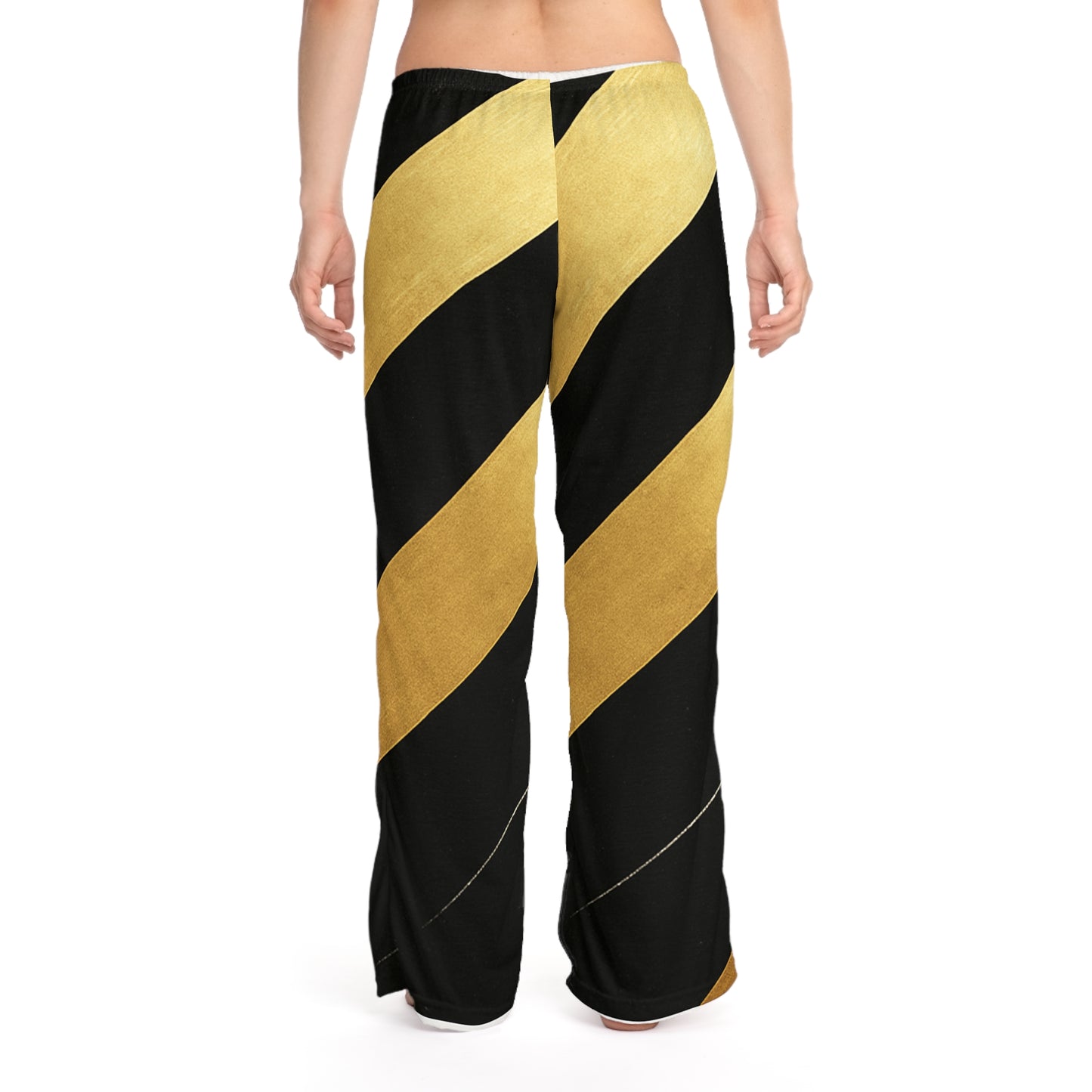 Black & Gold Striped Pajama Pants — Women's Cozy Sleepwear