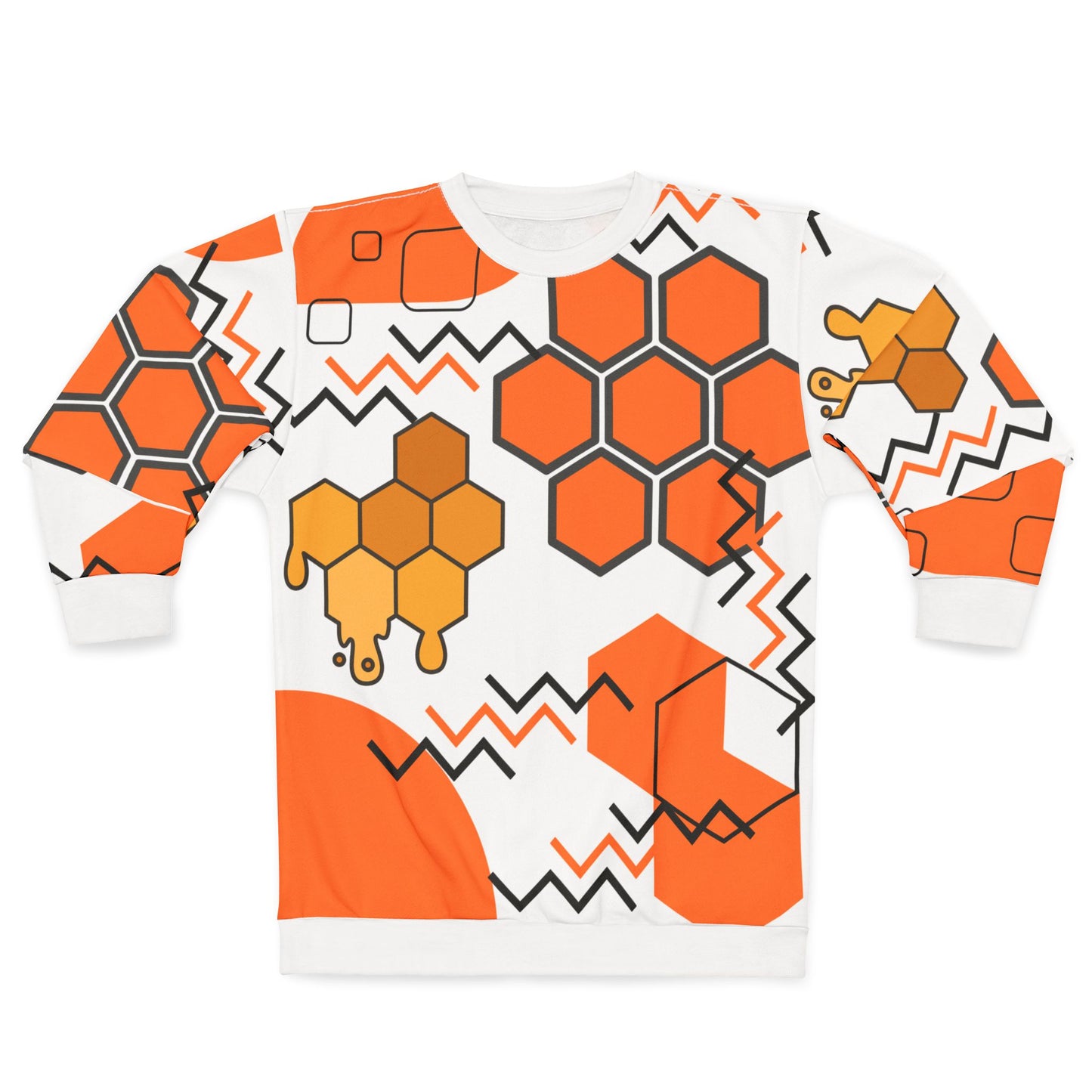 Orange Geometric Unisex Sweatshirt