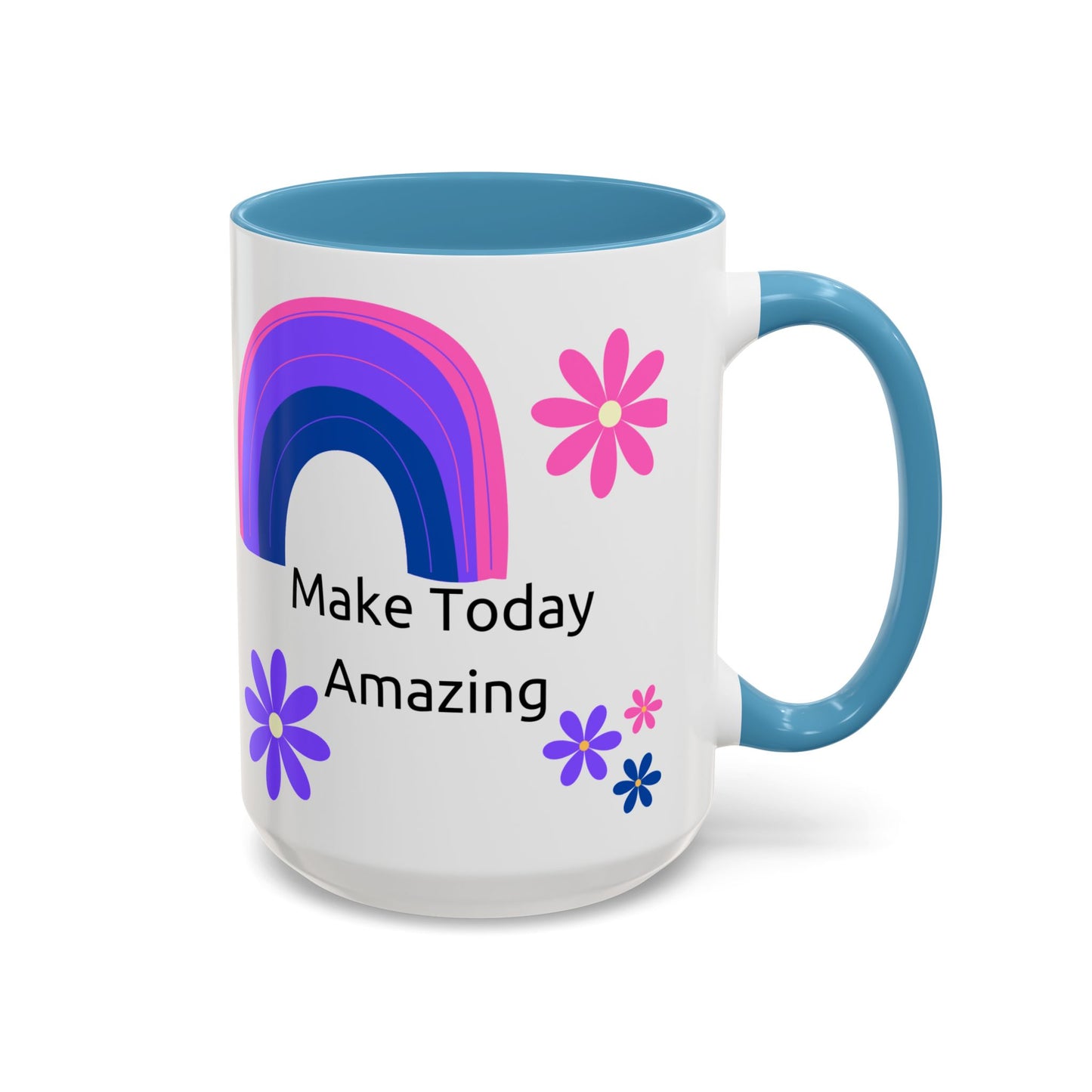 Coffee Mug - Colorful Botanical Abstract Artwork with Positive Morning Messages - 11oz, 15oz