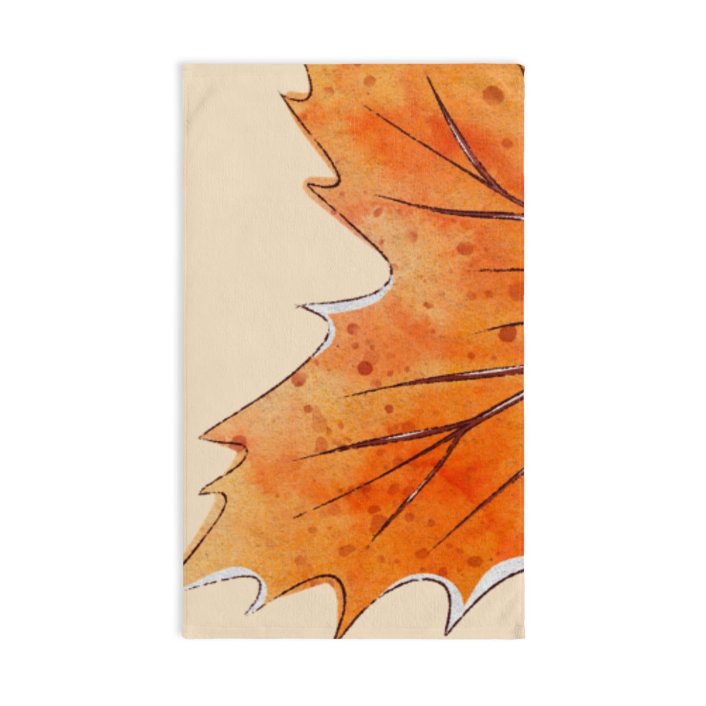 Autumn Leaf Hand Towel, Cozy Kitchen Decor, Thanksgiving Gift, Fall Bathroom Accessory, Seasonal Home Textile, Nature-Inspired Towel