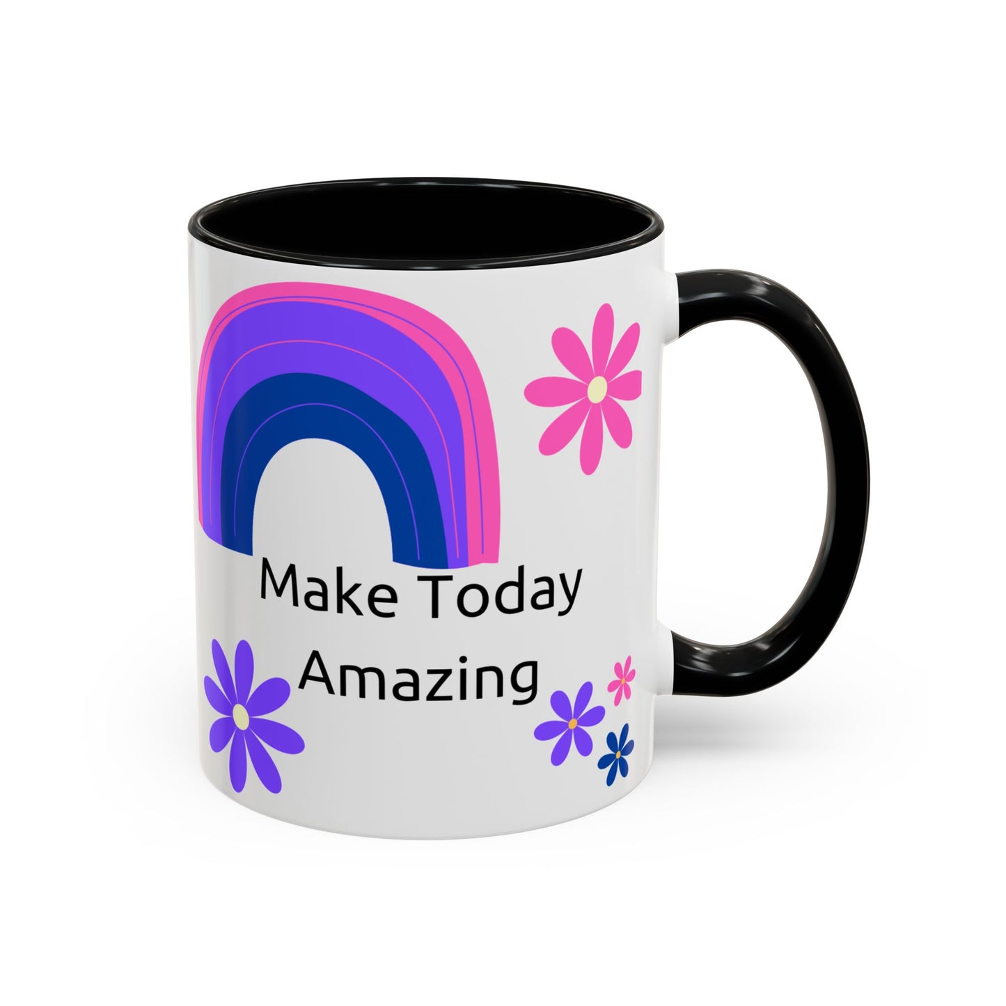 Coffee Mug - Colorful Botanical Abstract Artwork with Positive Morning Messages - 11oz, 15oz