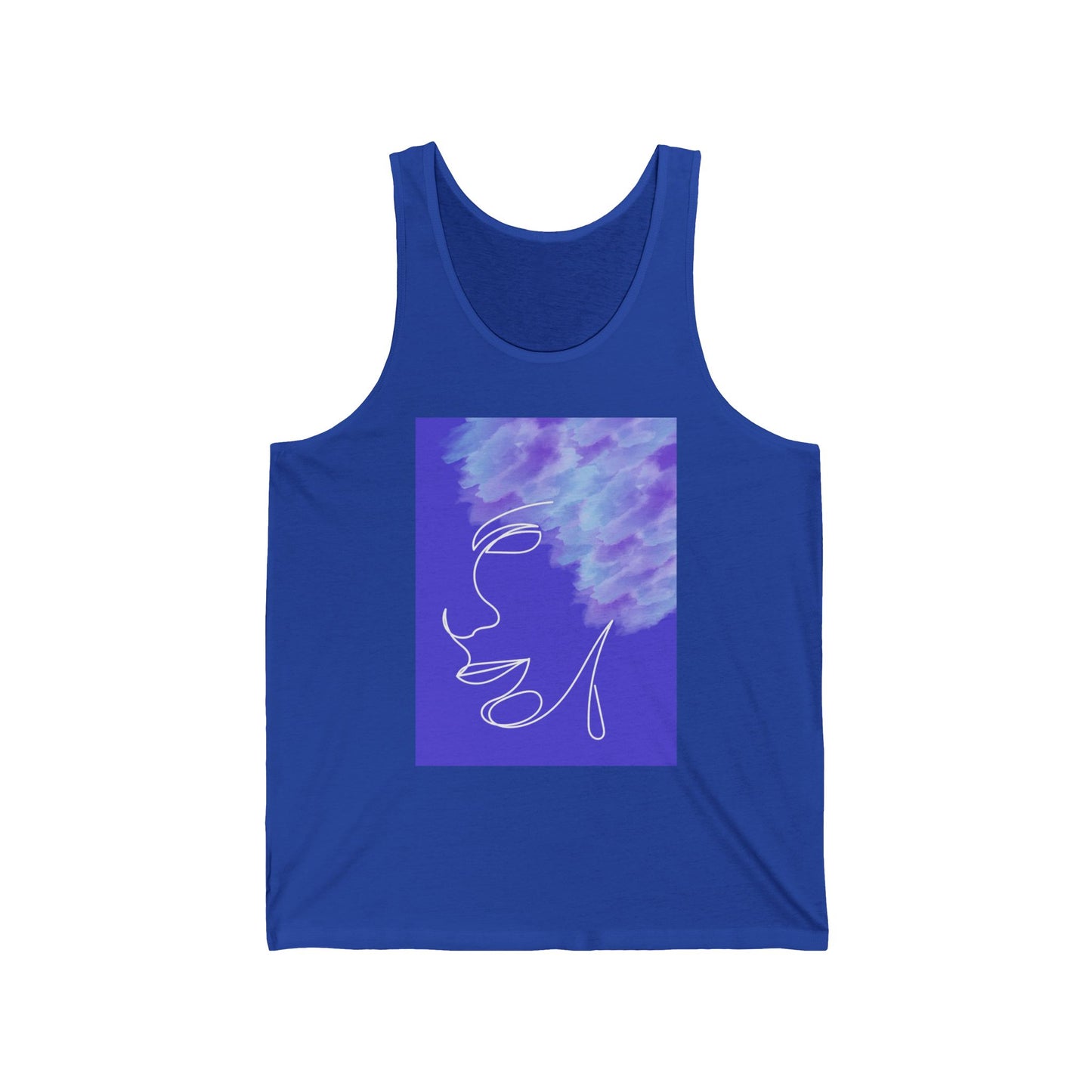 Tank Top -Purple Hair Watercolor Splashes
