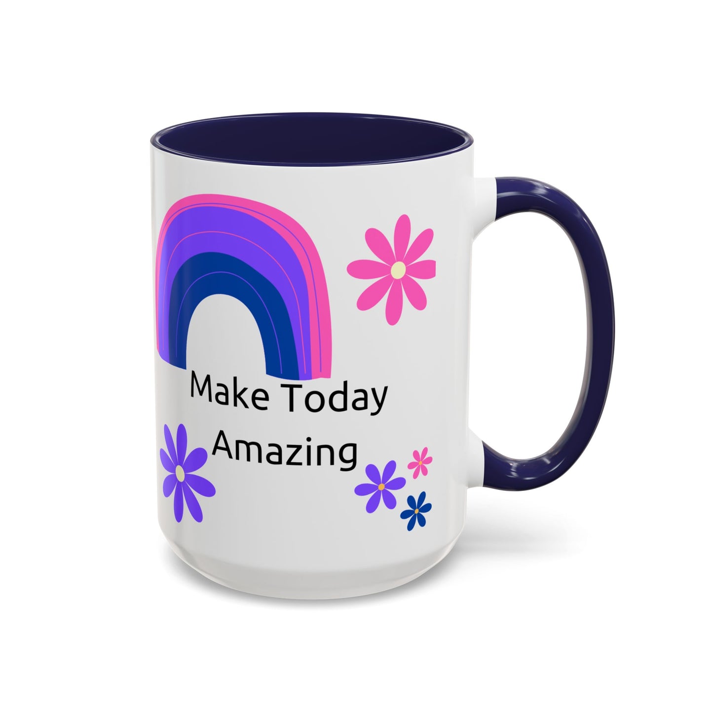 Coffee Mug - Colorful Botanical Abstract Artwork with Positive Morning Messages - 11oz, 15oz