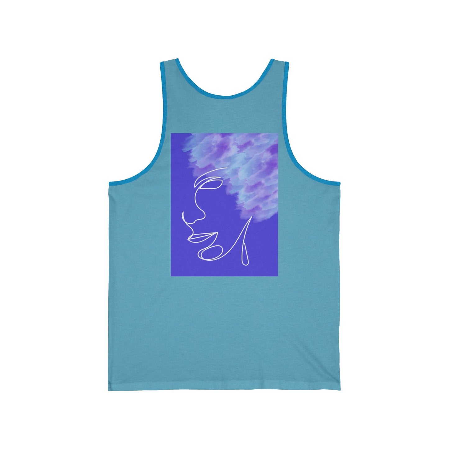 Tank Top -Purple Hair Watercolor Splashes