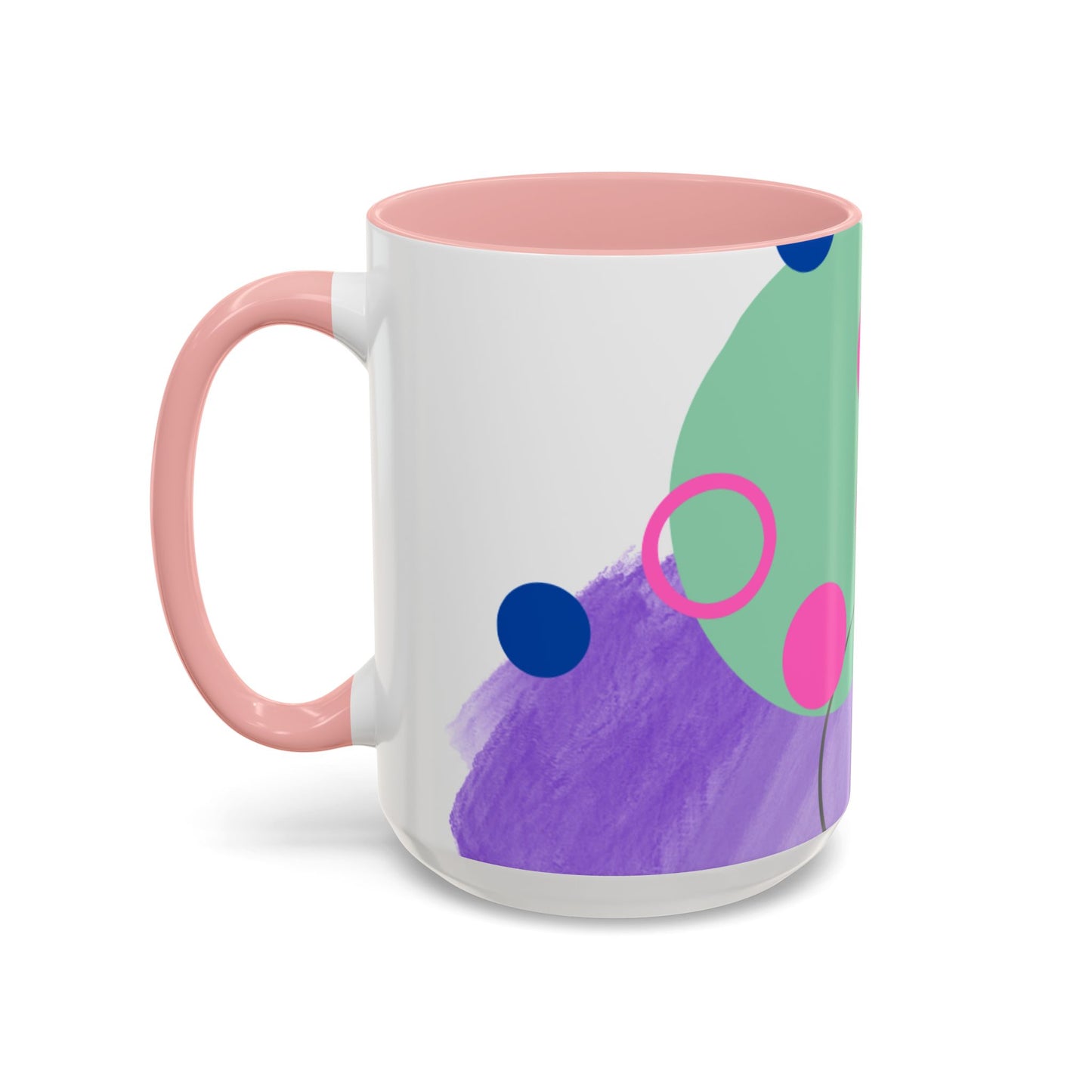 Mug - Abstract Digital Shapes Colorful Whimsical Minimalistic Design