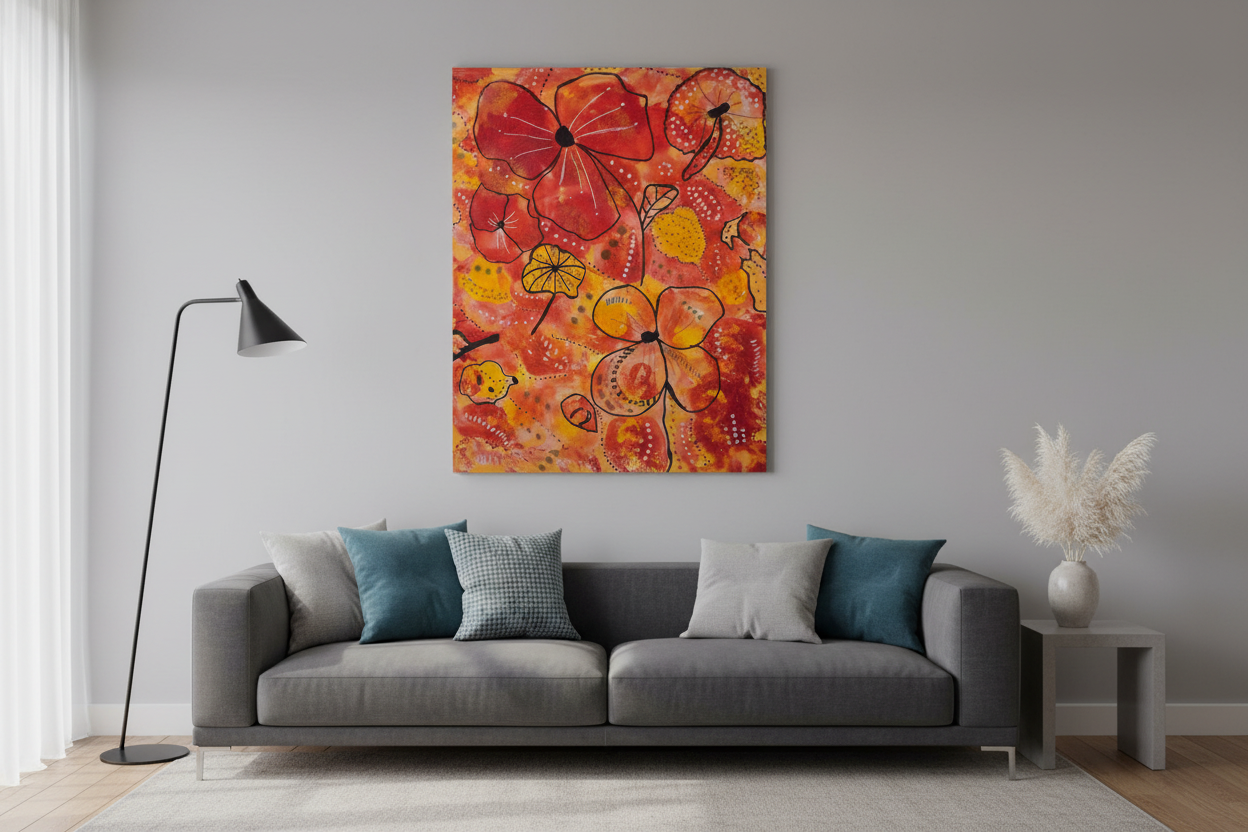 Embers in Bloom 11x14