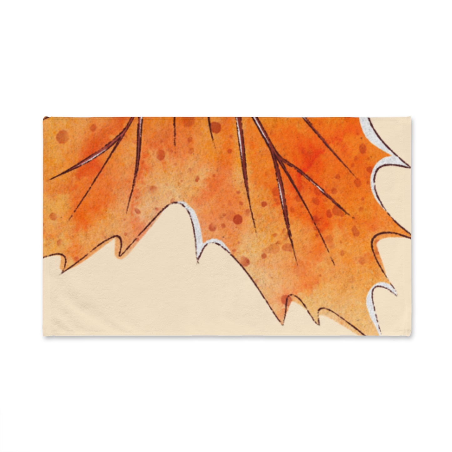 Autumn Leaf Hand Towel, Cozy Kitchen Decor, Thanksgiving Gift, Fall Bathroom Accessory, Seasonal Home Textile, Nature-Inspired Towel