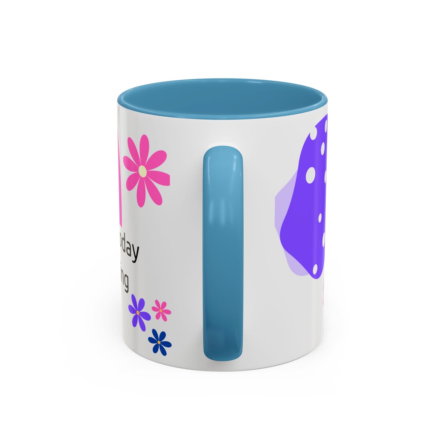 Coffee Mug - Colorful Botanical Abstract Artwork with Positive Morning Messages - 11oz, 15oz