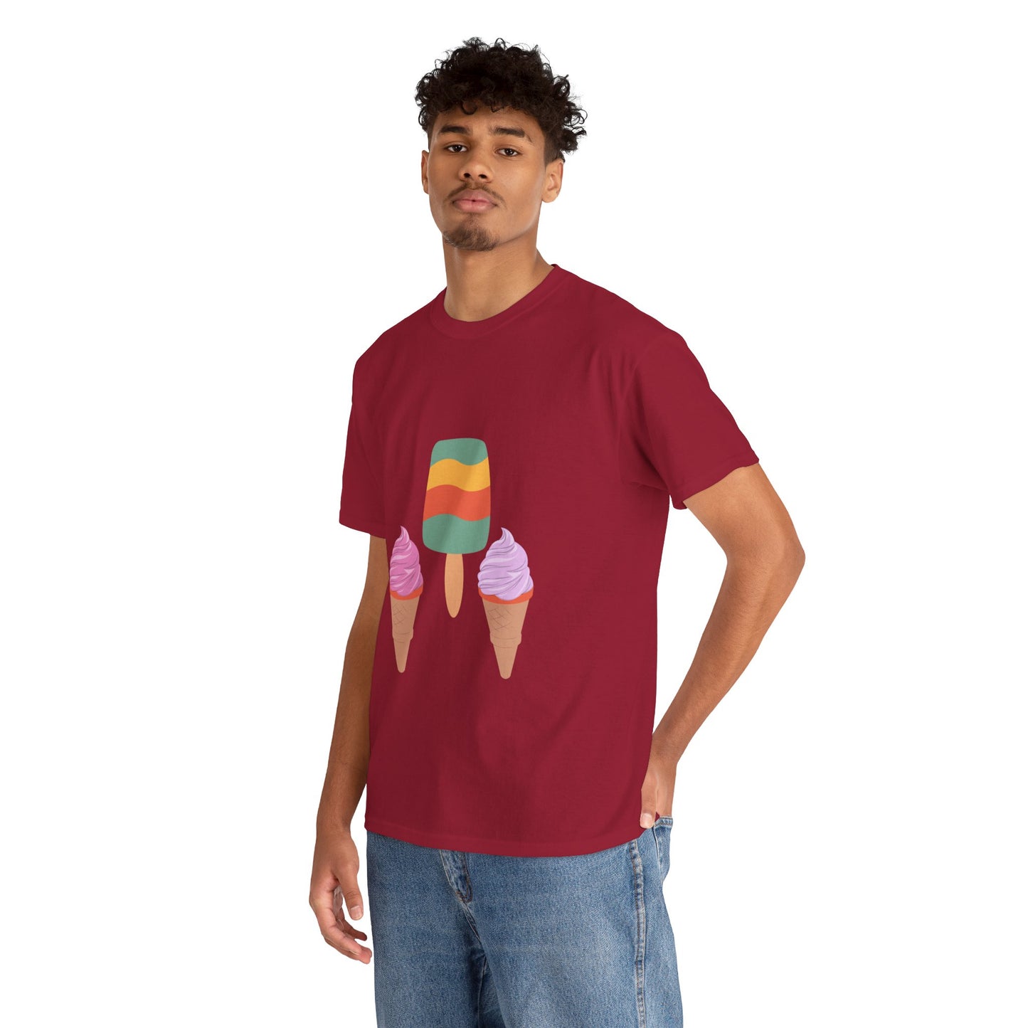 Unisex Summer Vibes Tee, Ice Cream Shirt, Casual Summer Wear, Trendy Graphic Tee, Fun Gift for Ice Cream Lovers, Beach Day Apparel