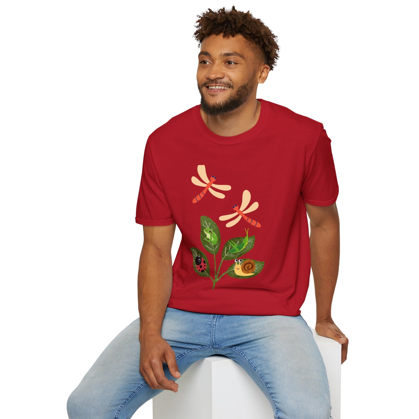 Nature-Inspired Unisex Softstyle T-Shirt, Perfect Gift for Nature Lovers, Summer Vibes, Eco-Friendly Fashion, Botanical Design