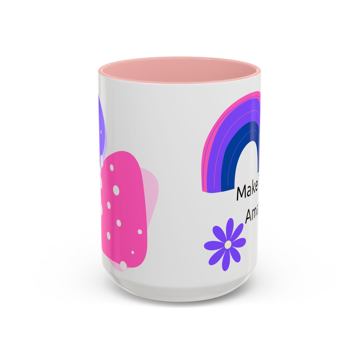 Coffee Mug - Colorful Botanical Abstract Artwork with Positive Morning Messages - 11oz, 15oz