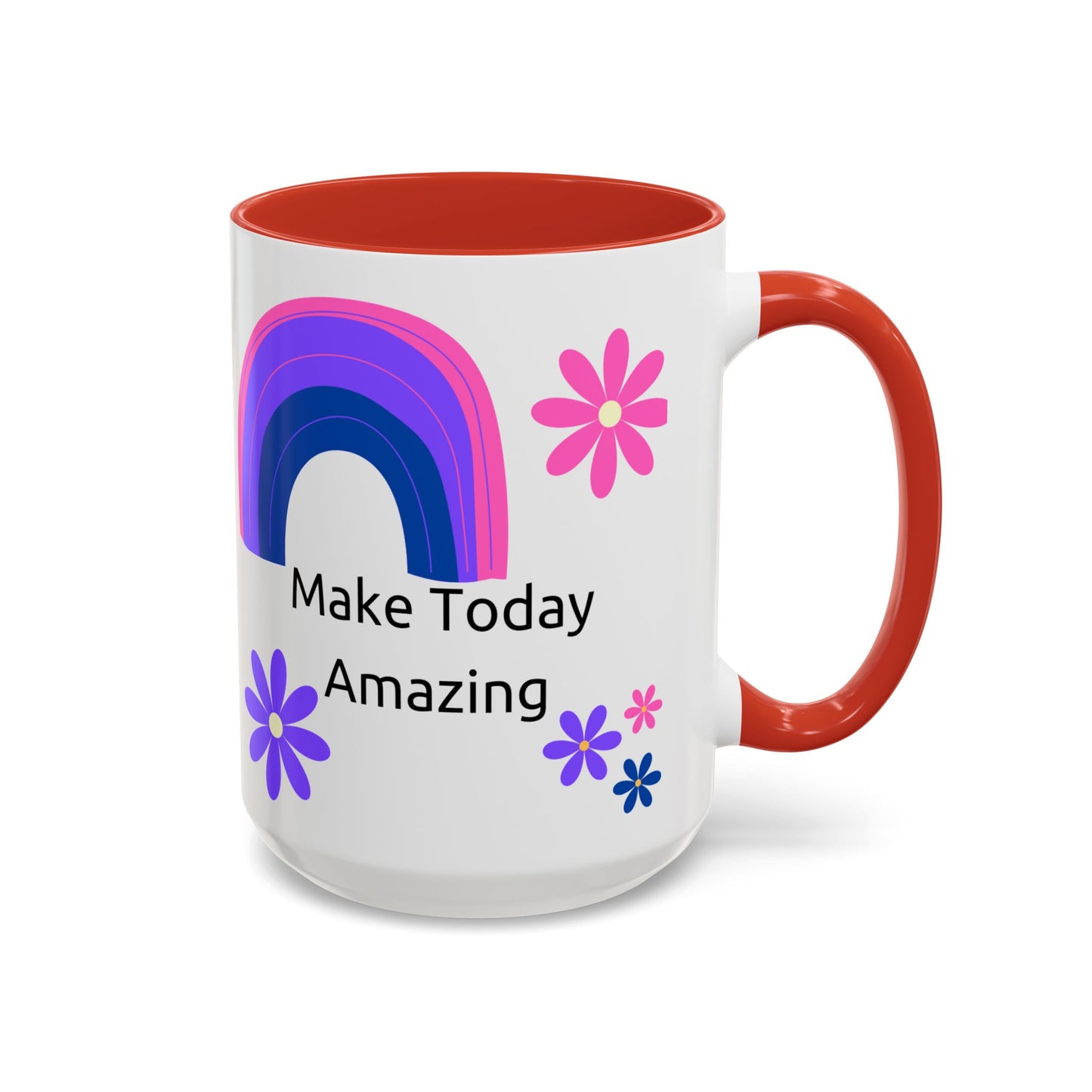 Coffee Mug - Colorful Botanical Abstract Artwork with Positive Morning Messages - 11oz, 15oz