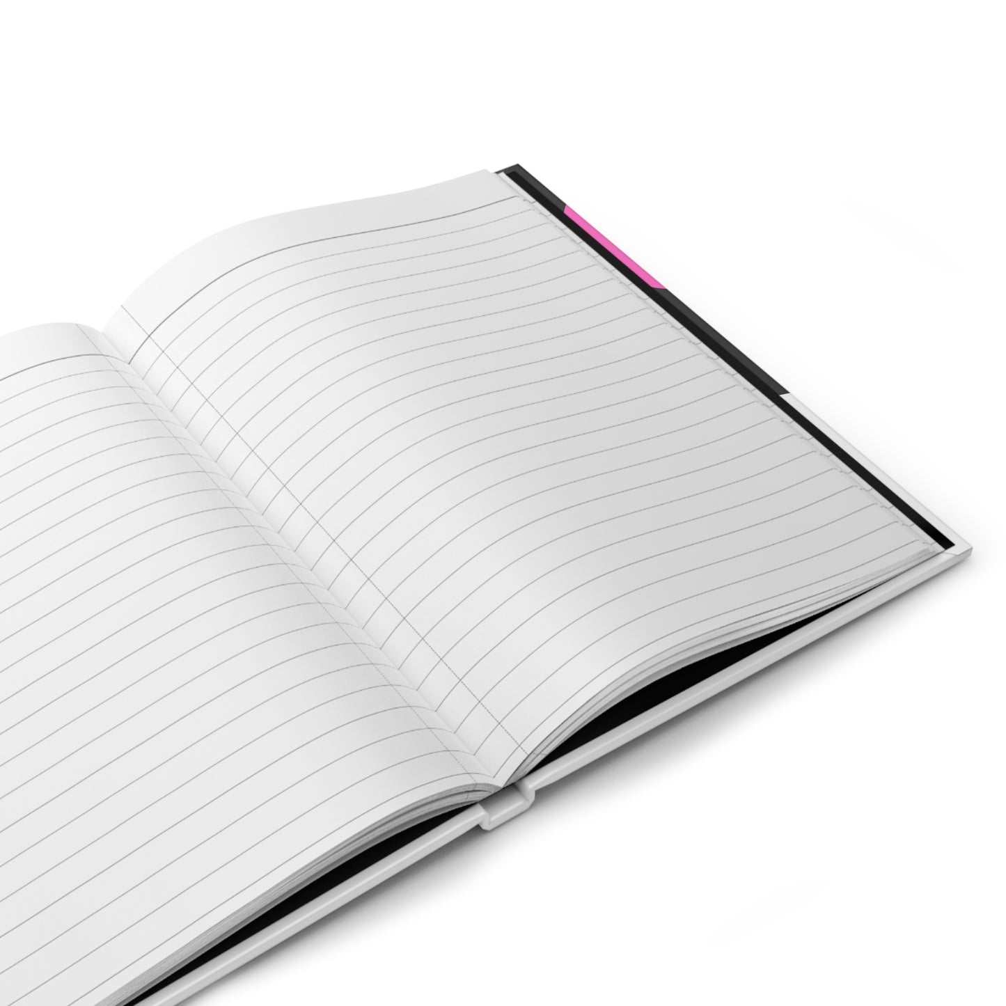 Minimalist Hardcover Journal with Bold Graphic Design - Modern Pink and Black