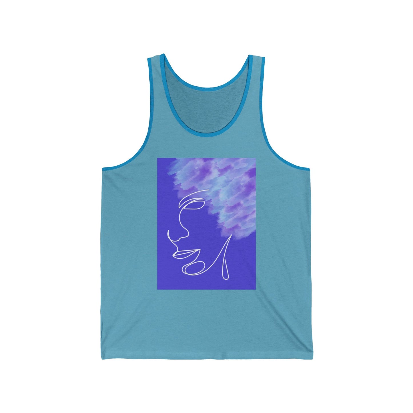 Tank Top -Purple Hair Watercolor Splashes