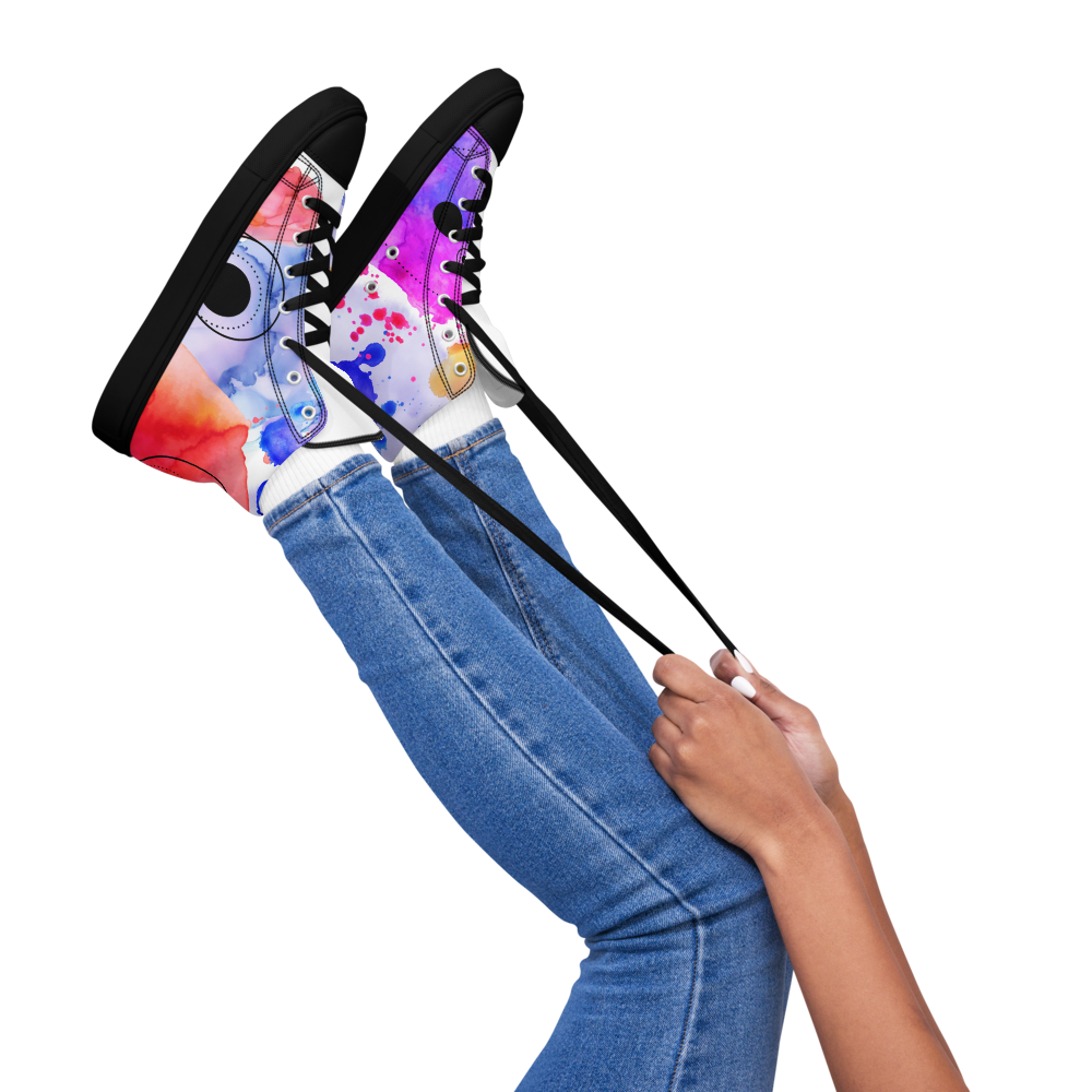 Women’s high top canvas shoes