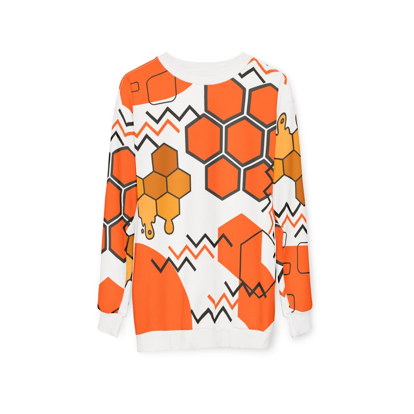 Orange Geometric Unisex Sweatshirt