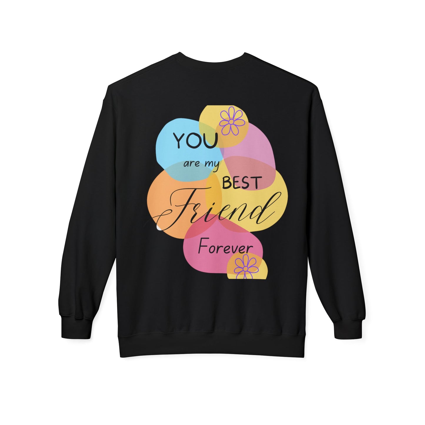 Fleece Sweatshirt - Digital Abstract Shapes - Bright and Happy Colors