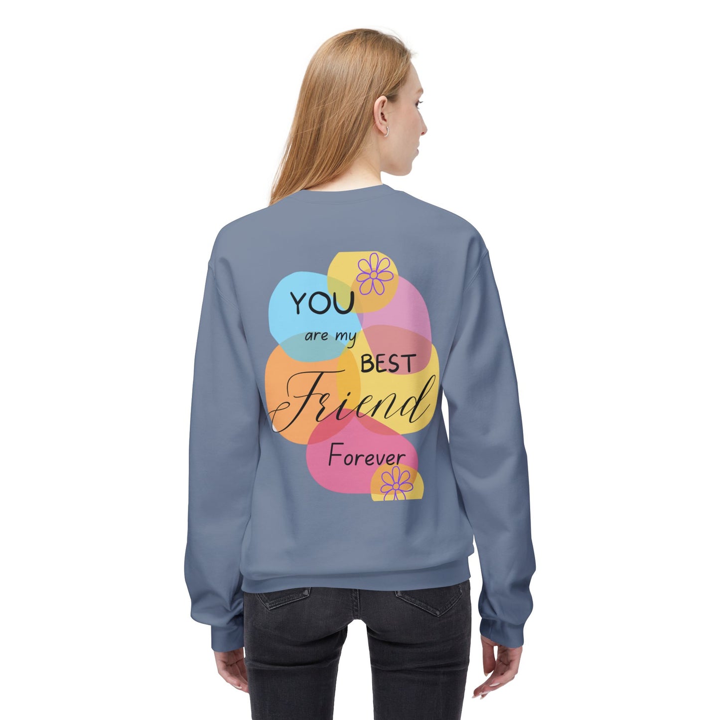 Fleece Sweatshirt - Digital Abstract Shapes - Bright and Happy Colors