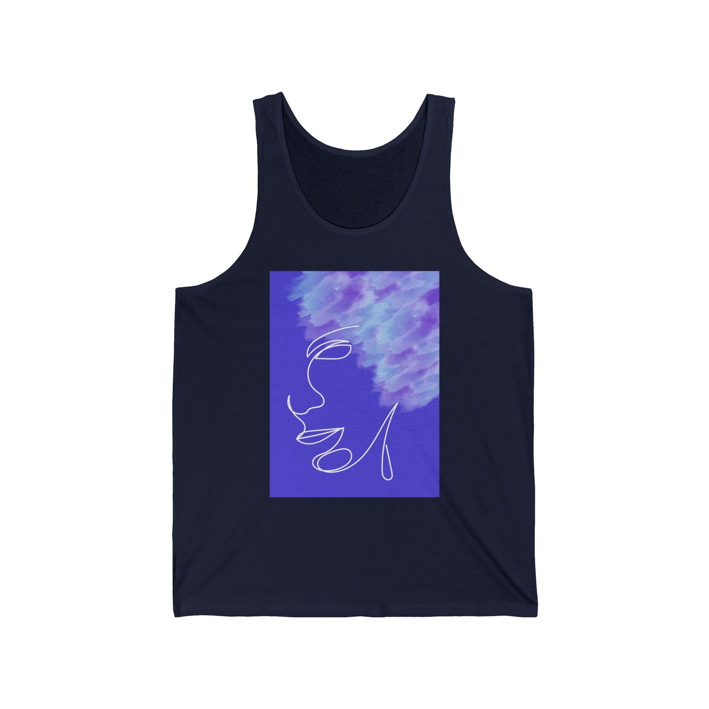 Tank Top -Purple Hair Watercolor Splashes