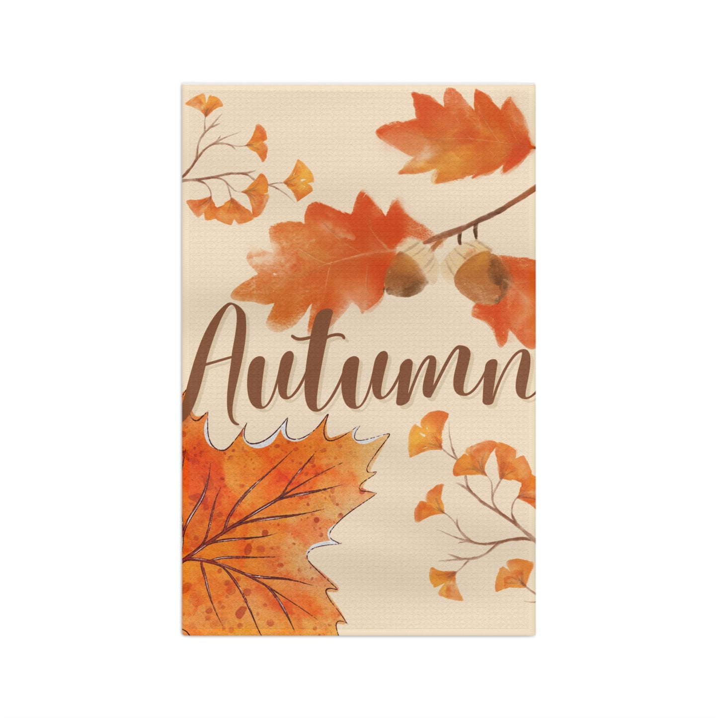 Autumn Microfiber Tea Towel, Cozy Kitchen Décor, Fall Home Accessory, Harvest Celebration Towel