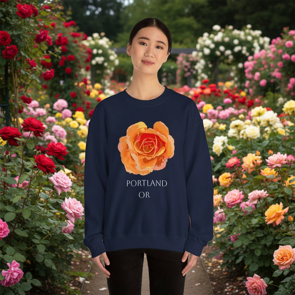 Portland Oregon Rose City Sweatshirt - Crewneck