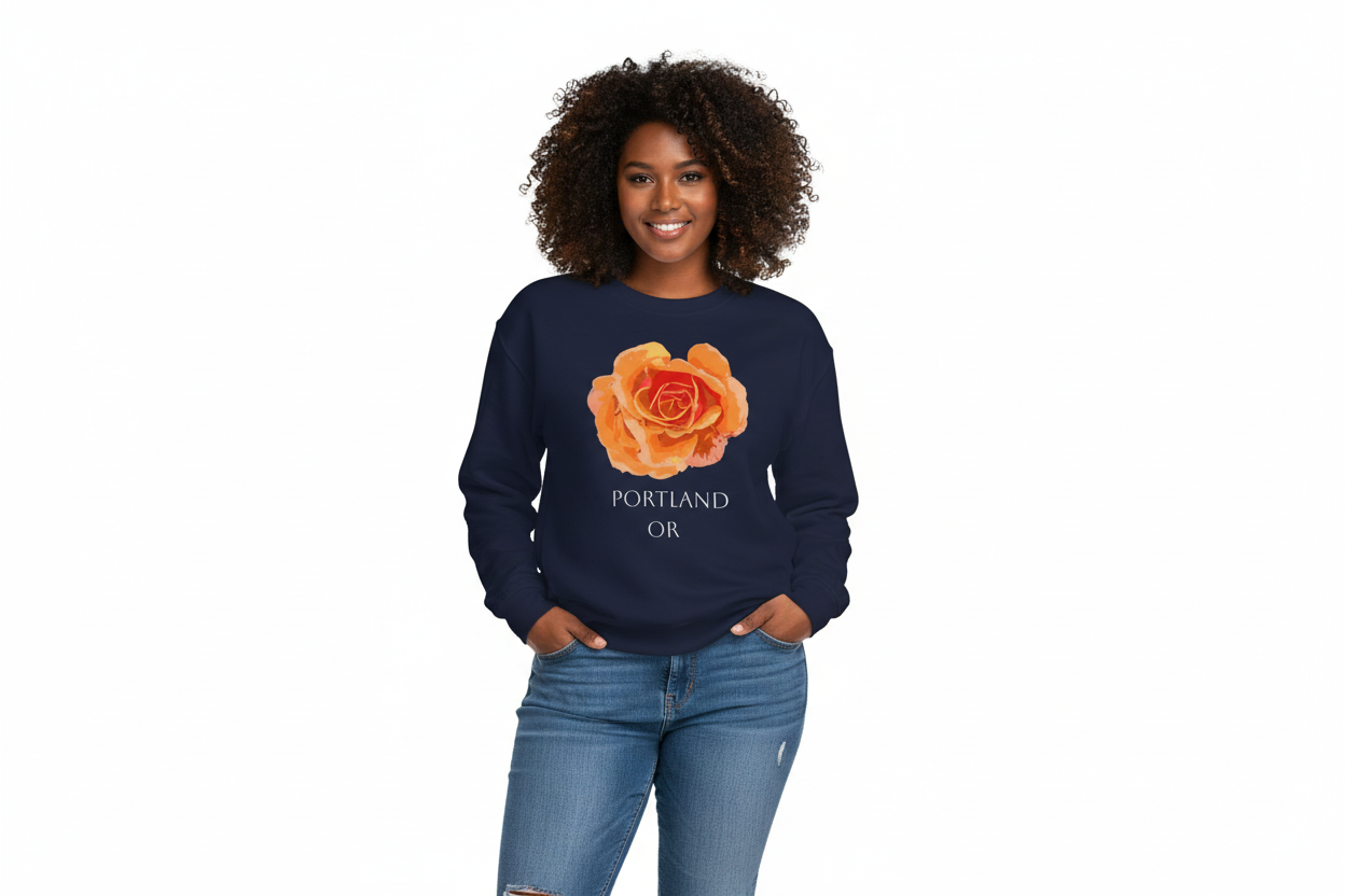 Portland Oregon Rose City Sweatshirt - Crewneck