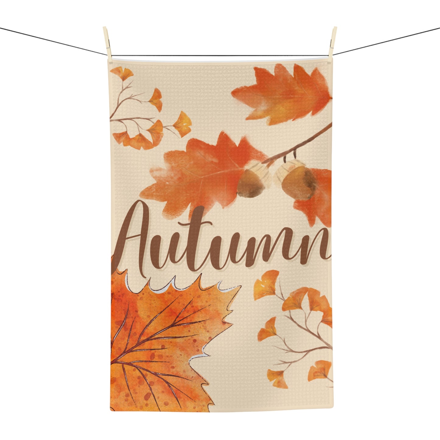 Autumn Microfiber Tea Towel, Cozy Kitchen Décor, Fall Home Accessory, Harvest Celebration Towel