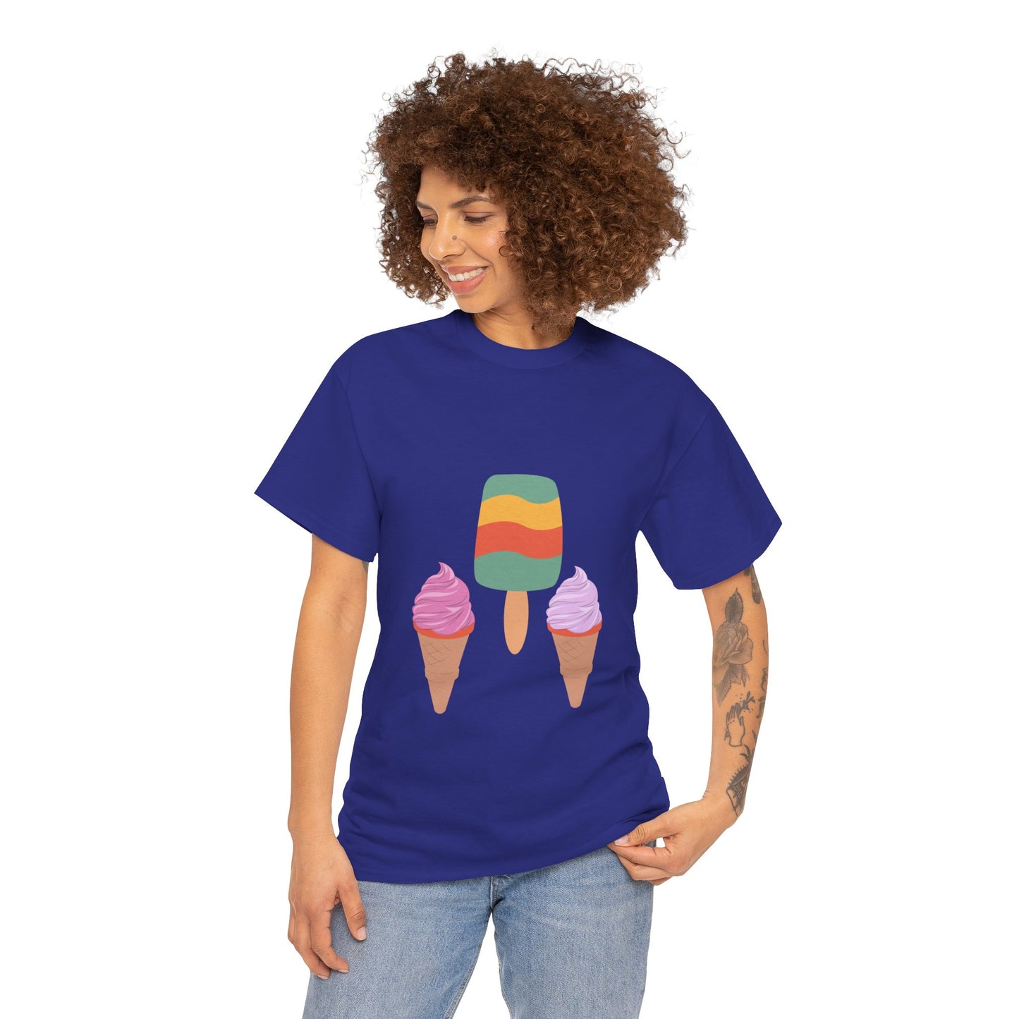 Unisex Summer Vibes Tee, Ice Cream Shirt, Casual Summer Wear, Trendy Graphic Tee, Fun Gift for Ice Cream Lovers, Beach Day Apparel