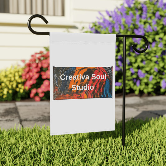 Creative Garden Banner, Home Decor Flag, Personalized Outdoor Sign, Studio Display, Colorful Garden Art