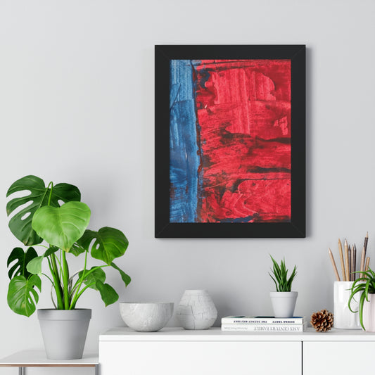 Framed Poster- Vertical abstract art poster