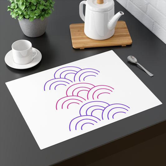 Modern Wave Design Placemat - Colorful Table Decor for Dining & Entertaining