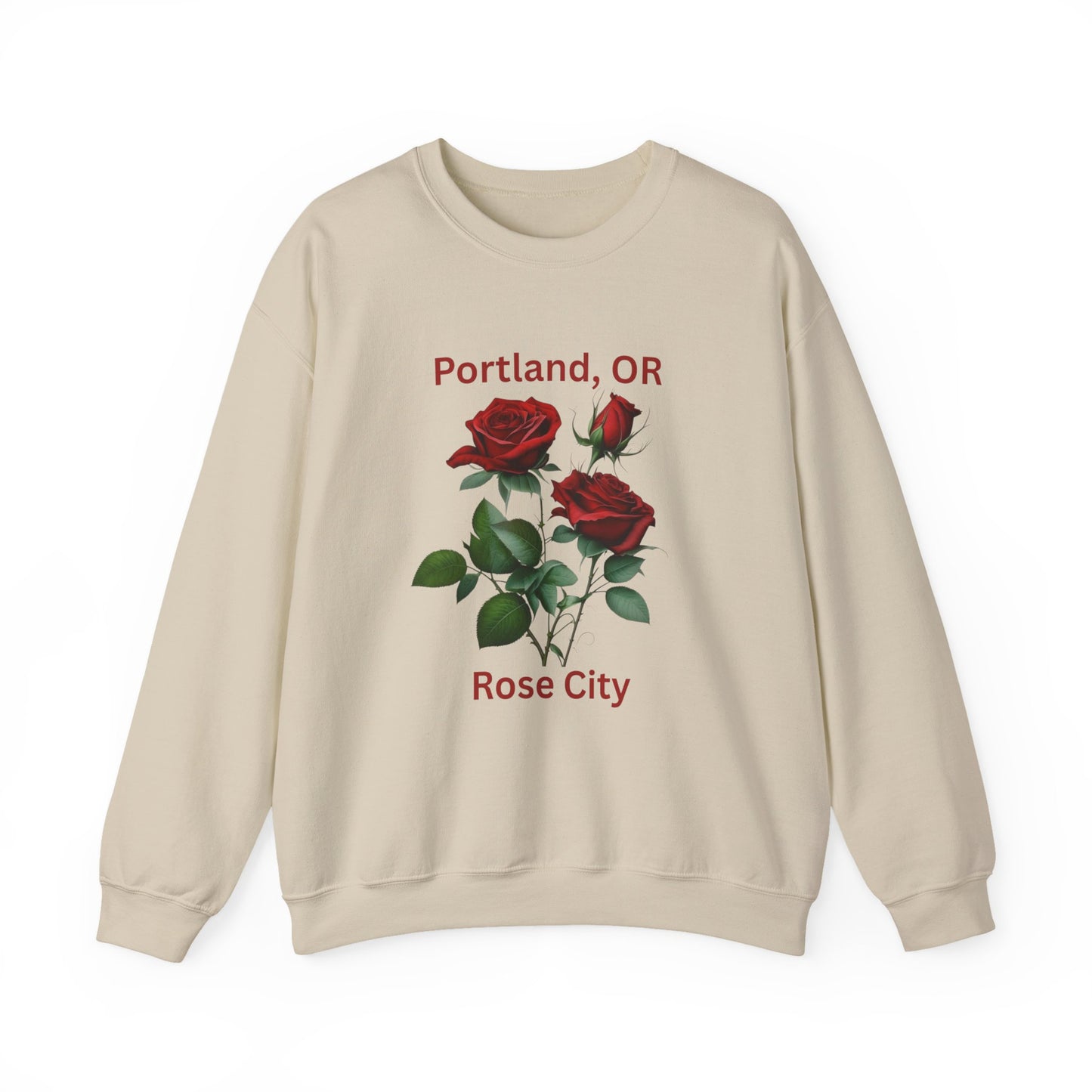 Crewneck Sweatshirt - Portland, OR Rose City Design