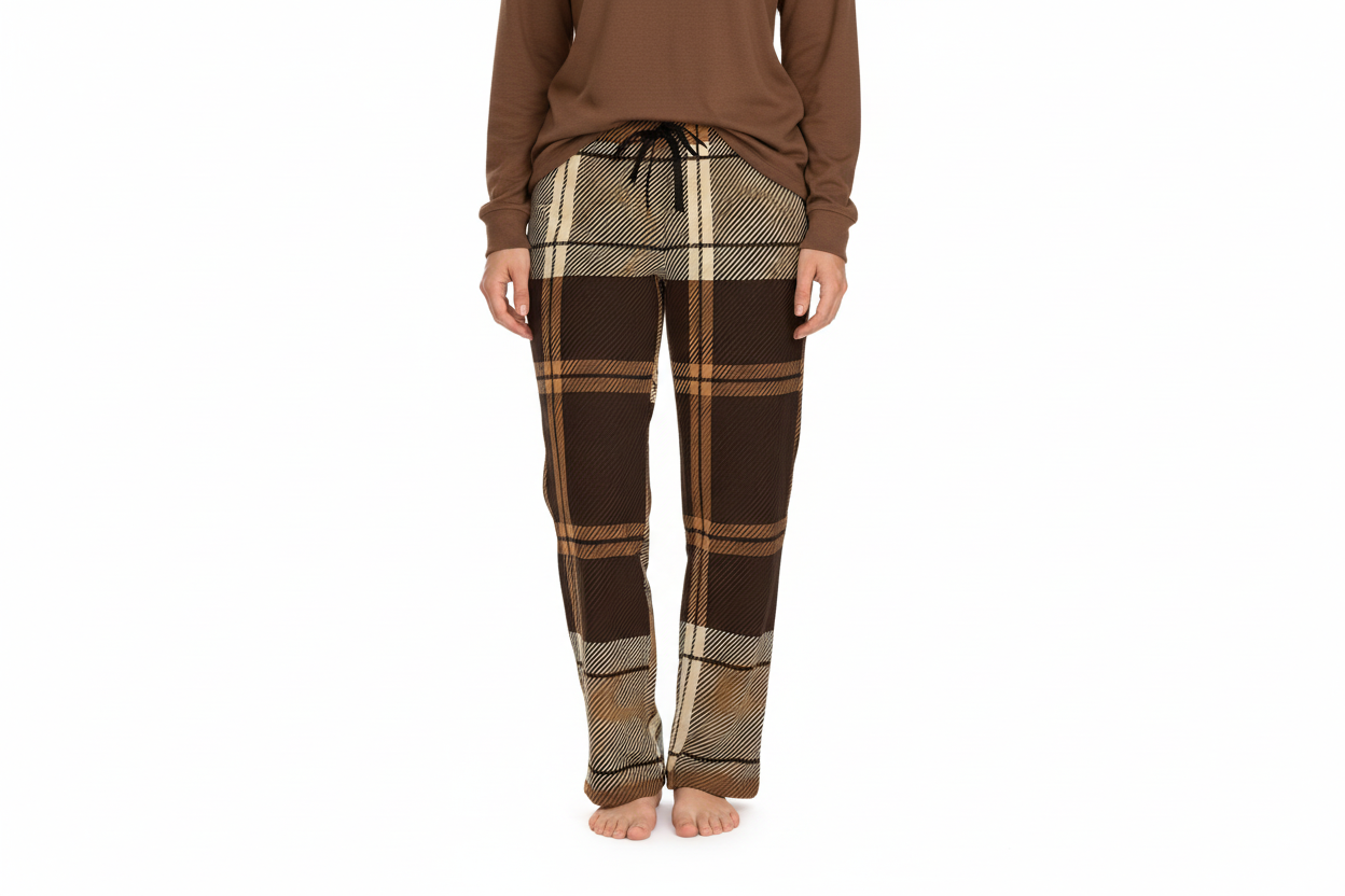 Black and Gold Plaid Pajama Pants