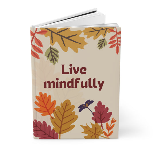 Mindful Living Journal, Fall Decor, Gift for Writers, Gratitude Notebook, Autumn Inspired Journal