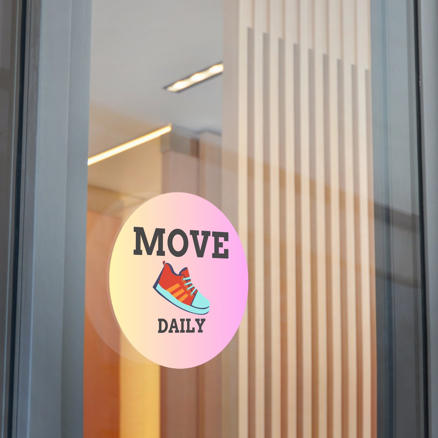 Motivational Round Vinyl Stickers for Active Living, Fitness Decor, Exercise Planner, Gym Gear, Trendy Stickers