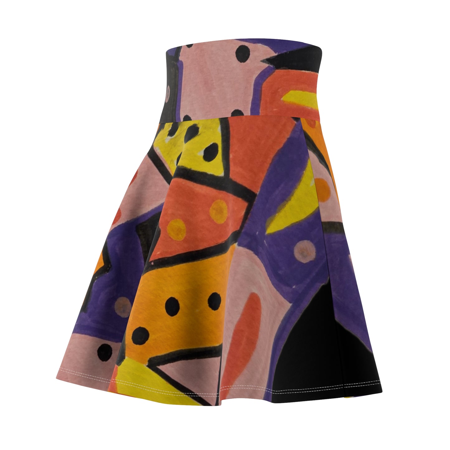 Skater Skirt - Festive Mood Abstract Design - Hand Painted