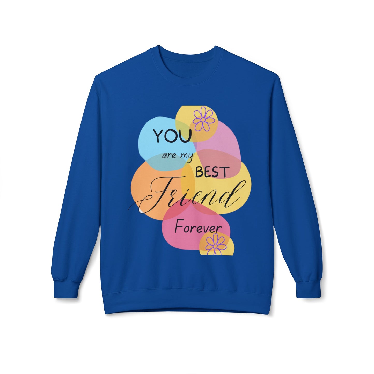 Fleece Sweatshirt - Digital Abstract Shapes - Bright and Happy Colors