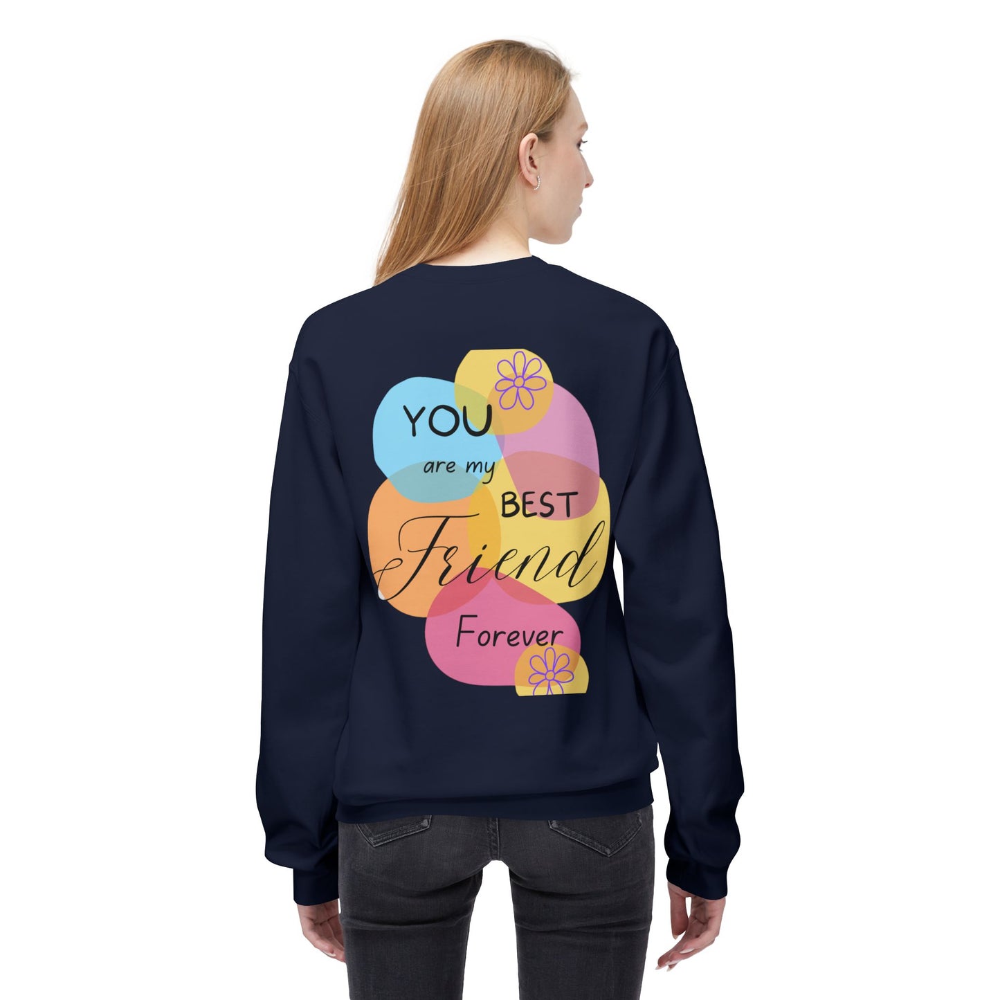 Fleece Sweatshirt - Digital Abstract Shapes - Bright and Happy Colors