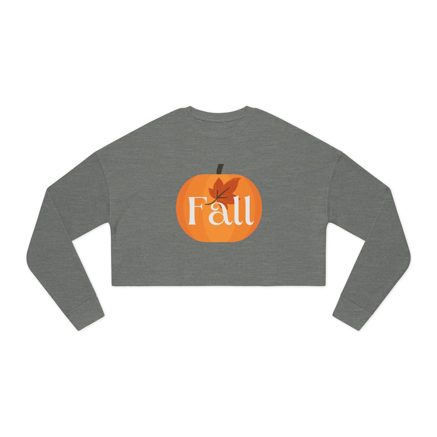 Fall Pumpkin Women's Cropped Sweatshirt, Cozy Sweatshirt, Autumn Fashion, Cute Fall Sweater, Seasonal Apparel, Gift for Her