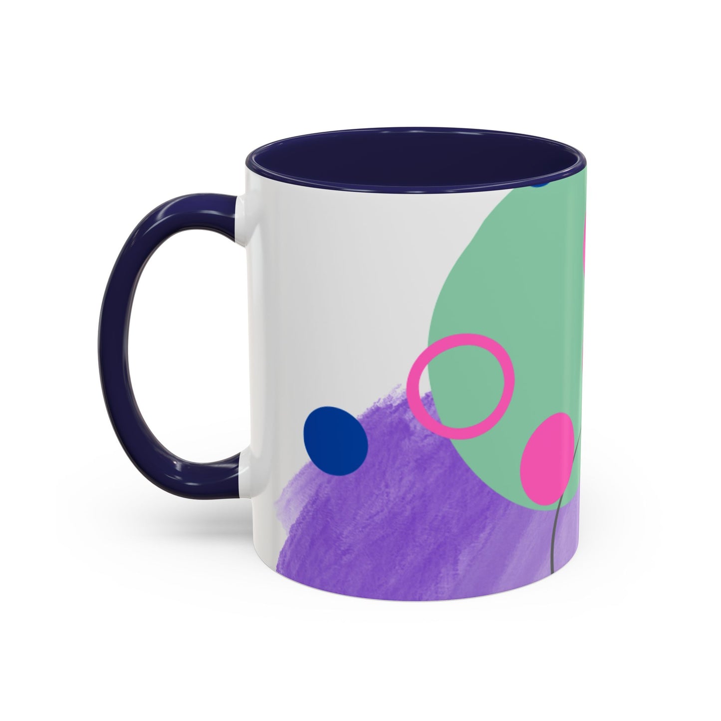 Mug - Abstract Digital Shapes Colorful Whimsical Minimalistic Design