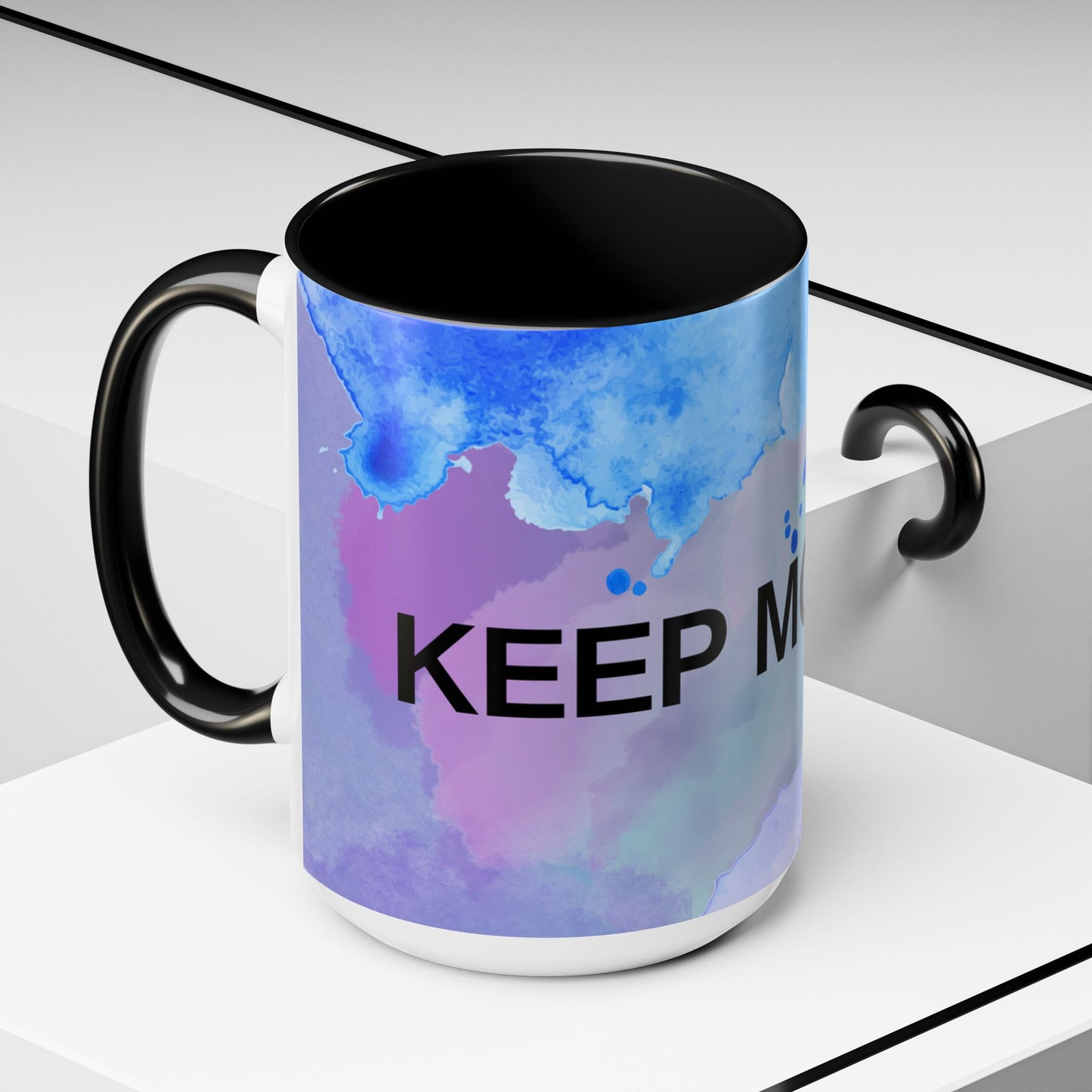 Mug - Abstract Shapes and Calming Colors - Inspirational Morning Coffee Cup