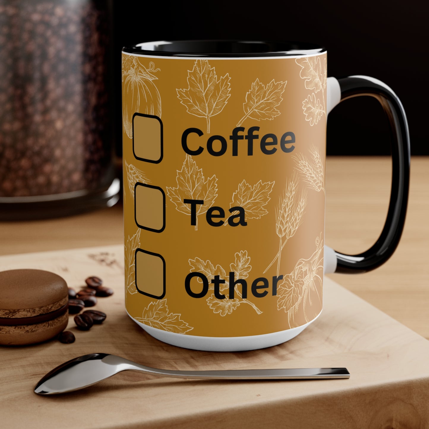 Autumn Herbal Tea & Coffee Mug, Seasonal Drinkware, Cozy Home Decor, Gifting for Fall, Pumpkin Spice Lover's Cup