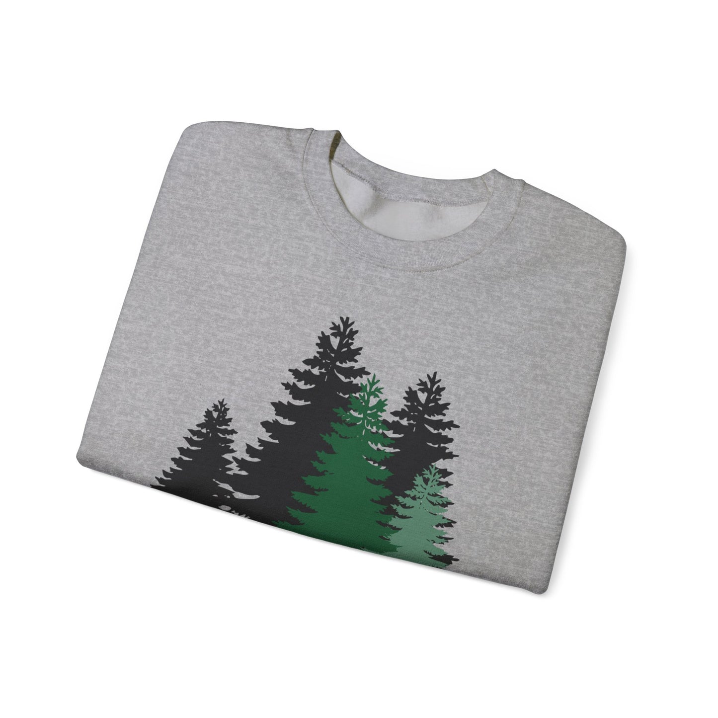 Pine Tree Silhouette Sweatshirt - Portland Forest Vibes